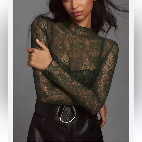 Anthropologie Tops - Mesh layering turtleneck anthro nwt